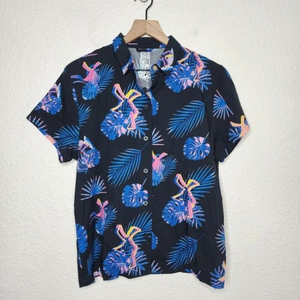 Dutch Bros Hawaiian Short Sleeve Button Front Shirt Men's Size Small NWOT